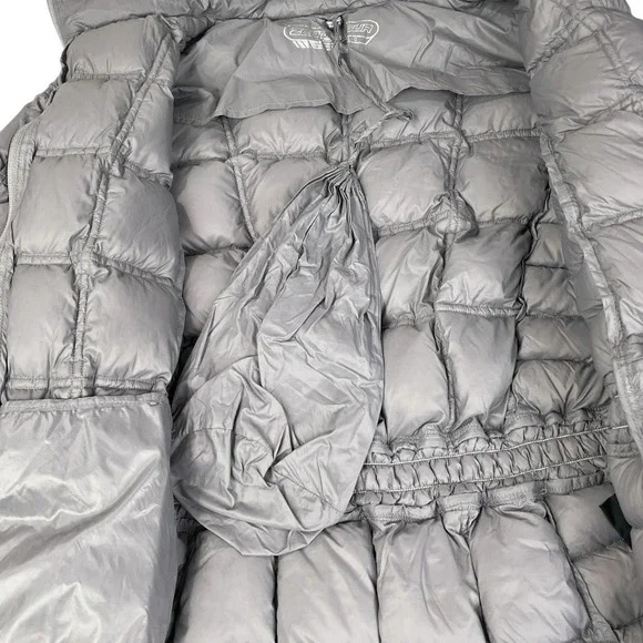 ZeroXposur Women's Large Gray Packable Puffer Jacket Hooded Lightweight Winter - Picture 7 of 11